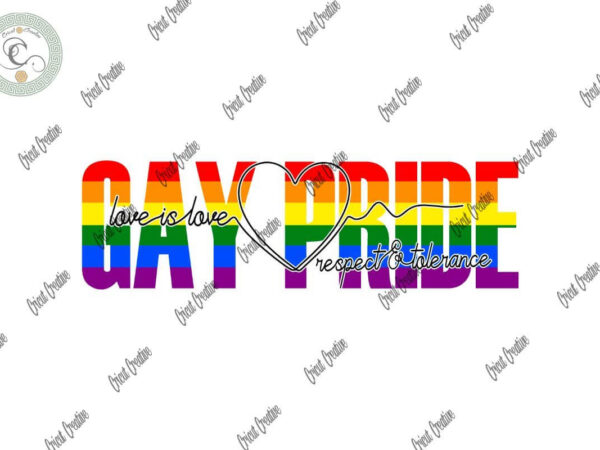 Gay pride lgbt rainbow flag silhouette files & bisexual flag vector svg files