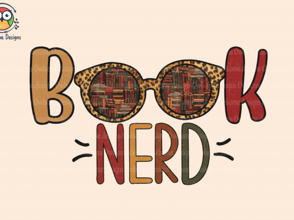 Book nerd sublimation design