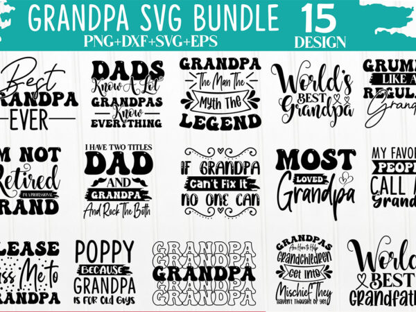 Grandpa svg bundle t shirt design template
