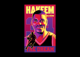 Hakeem Olajuwon graphic t shirt