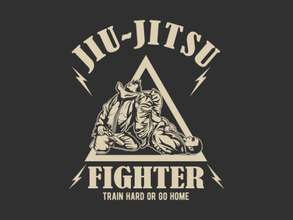 Jiu jitsu fighter vector clipart