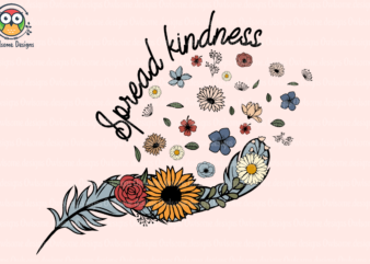 Spread kindness Sublimation t shirt template vector