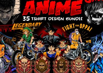 anime illustration tshirt design bundles
