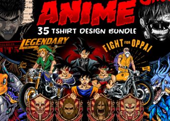 anime illustration tshirt design bundles