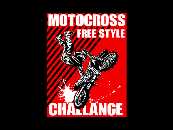 Motocross free style challange t shirt designs for sale