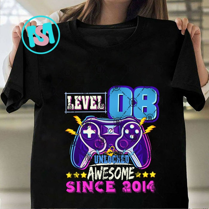 Game Level Birthday Bundle SVG, Game Level Unlocked Awesome SVG, Game On SVG, Console SVG