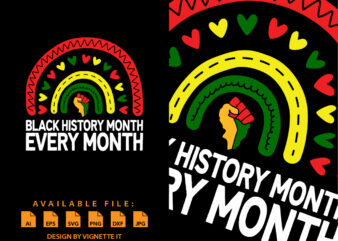 Black History Month Every Month, Juneteenth independent Day t shirt template