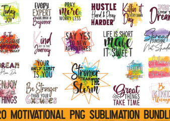 Motivational PNG Sublimation Bundle