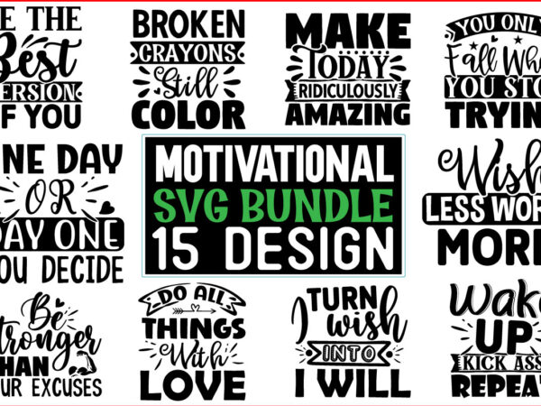 Motivational svg t shirt design bundle