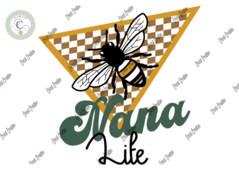 Black mom , Black nana Life vintage Diy Crafts, Vintage bee svg Files For Cricut, bee plaid triangle Silhouette Files, Trending Cameo Htv Prints t shirt template