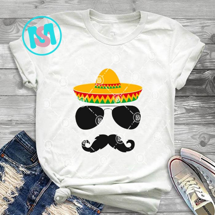Cinco de Mayo Bundle SVG, Cinco de Mayo T-Shirt Graphic, Fiesta SVG, Viva la Mexico, May 5th Party Cut Files for Cricut, Cinco de Mayo Png