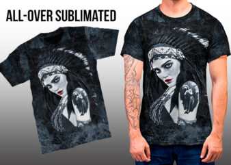 Native American Girl – Sublimated All-Over graphic t-shirt