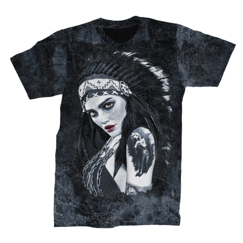 Native American Girl – Sublimated All-Over graphic t-shirt