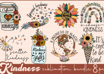 Kindness Sublimation Bundle t shirt vector art