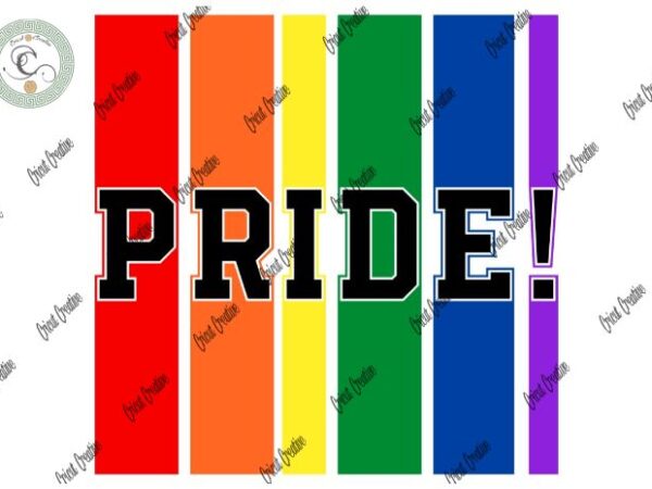 Lgbt pride rainbow silhouette files & celebrate love shirt design clipart file