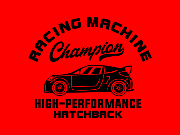 Racing car champion t shirt design online