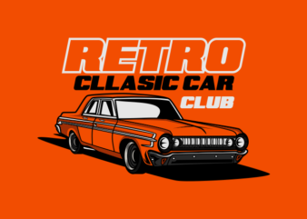 RETRO CLASSIC CAR CLUB t shirt design online