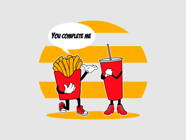 Romantic food t shirt design online