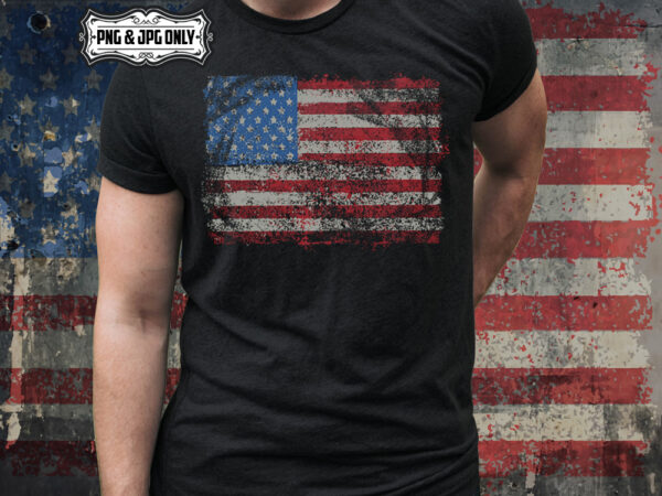 Distressed usa flag – commercial use t-shirt design Distressed usa flag – commercial use t-shirt design