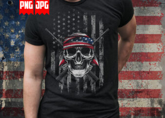 USA Military Sniper Skull – Patriotic Veteran Design Illustration