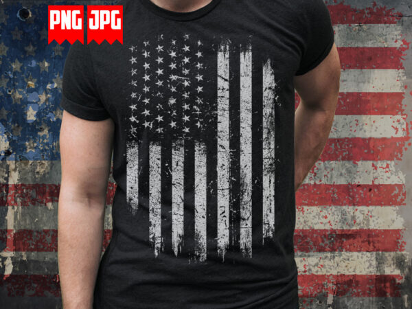 Usa distressed flag t-shirt designwelcome to kps designs! you are purchasing a digital product cut files in vector svg, eps, ai & dfx files printable files are in png and
