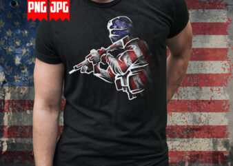 US Flag Military T-shirt Design for Sublimation and Transfer