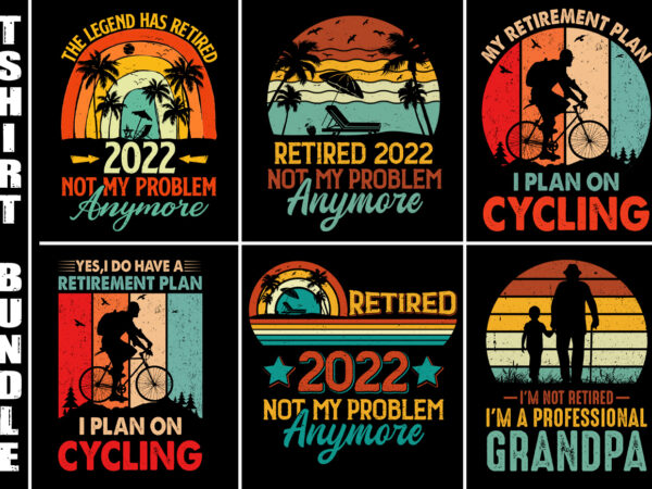 Retirement retired t-shirt design bundle