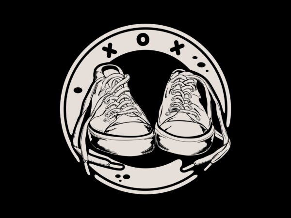 Sneakers t shirt template vector