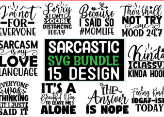 Sarcastic SVG T shirt Design Bundle