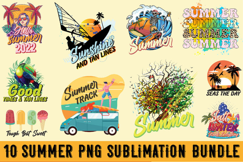 Summer Png Sublimation Bundle