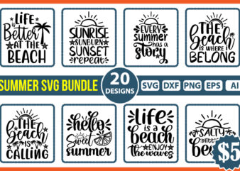 Summer SVG Bundle, Beach SVG, Beach Life SVG, Summer shirt svg, Beach shirt svg, Beach Babe svg, Summer Quote, Cricut Cut Files, Summer svg t shirt print template