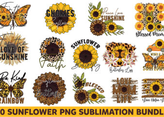 Sunflower PNG Sublimation Bundle
