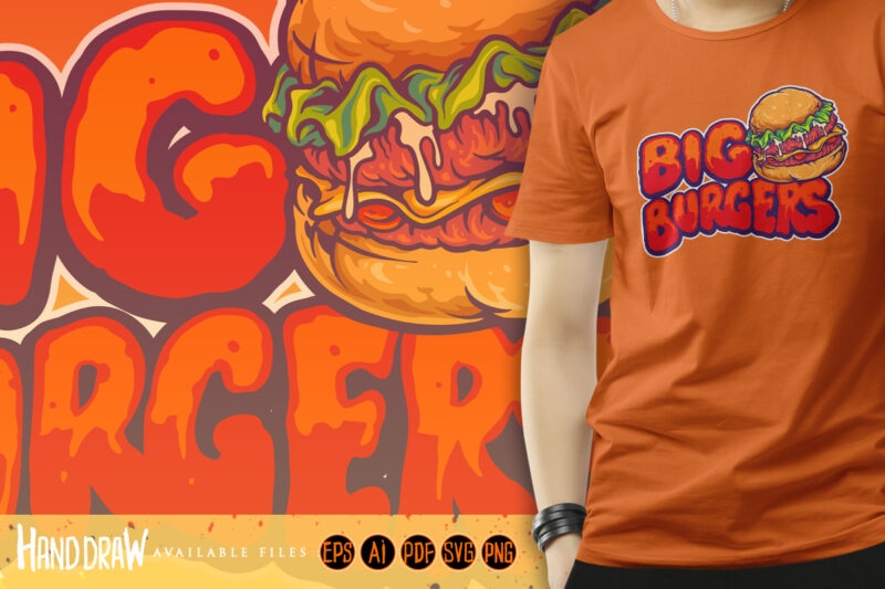 Delicious big burger fast food Logo Restaurant