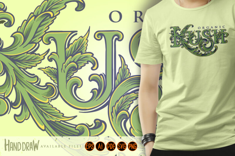 Luxury vintage lettering word kush