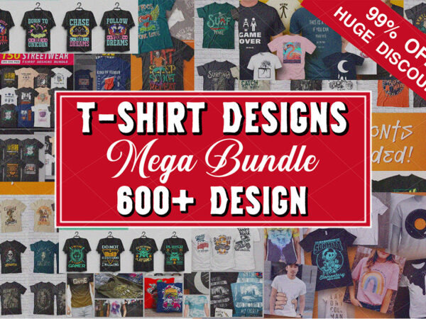 T-shirt designs mega bundle