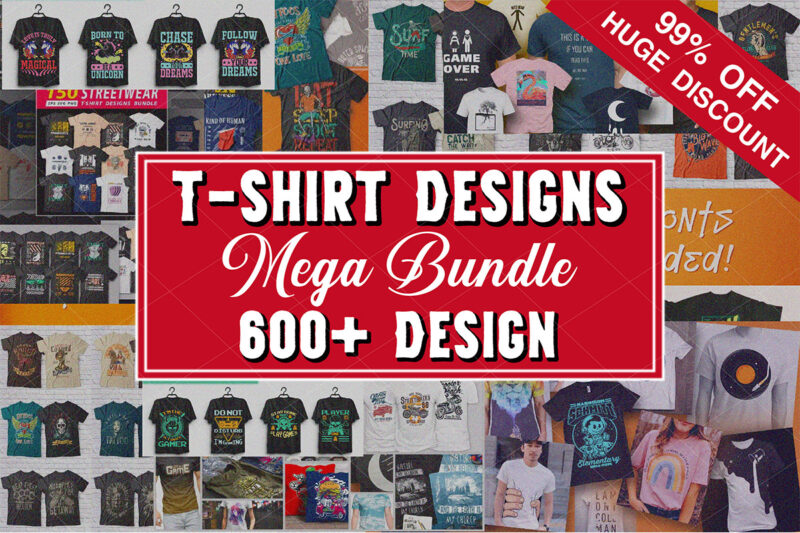 T-shirt Designs Mega Bundle