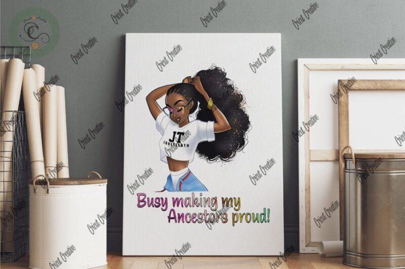 African Woman With Juneteenth Quotes Sublimation design & Black History Month Design T-shirt Png