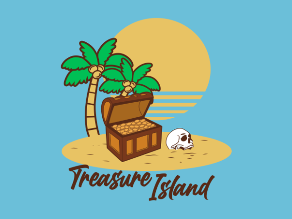 Treasure island t shirt designs for sale