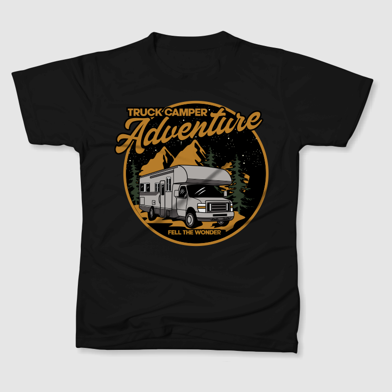 TRUCK CAMPER ADVENTURE - Buy t-shirt designs