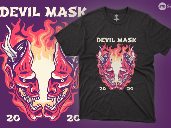 Devil mak – illustration t shirt vector illustration