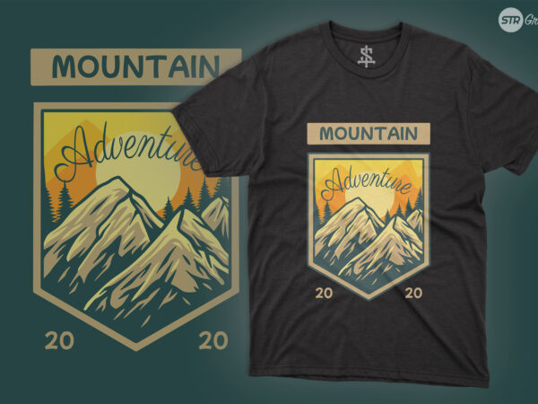 Mountain survival – illustration t shirt designs for sale