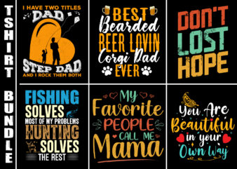 Typography T-Shirt Design Bundle