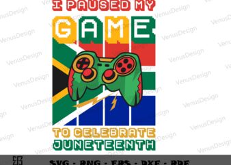 Pause Game To Celebrate Juneteenth SVG File For Cricut, Juneteenth Shirt Design