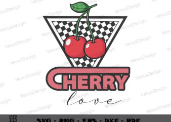 Cherry Love Chess Board SVG File For Cricut, Trending Tee Design