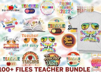 School Teacher Bundle SVG PNG, Teachers Day Tee Graphic Design