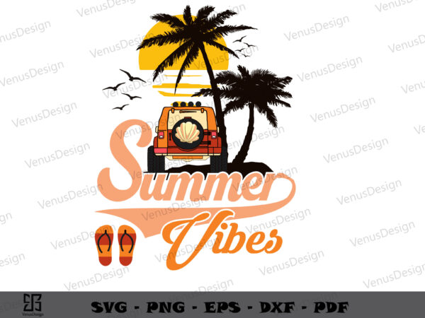 Summer vibes sunset on beach svg png, summer tshirt design