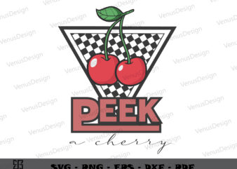 Peek A Cherry Chess Board Cut Files, Trending Tee Graphic Design