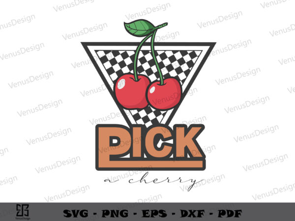 Pick a cherry chess board svg cut files, trending tshirt graphic design