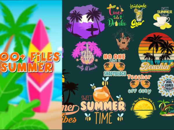 Lemonade & summer day design bundle svg, holiday summer tee graphic design