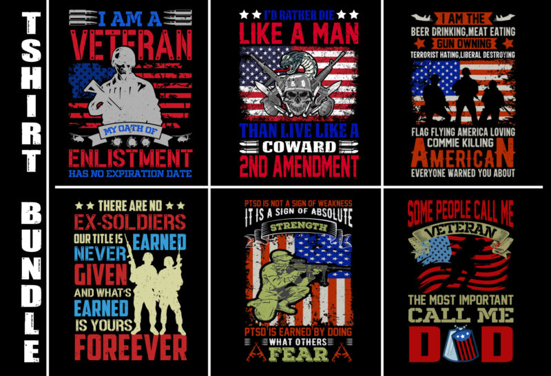 Veteran T-Shirt Design Bundle